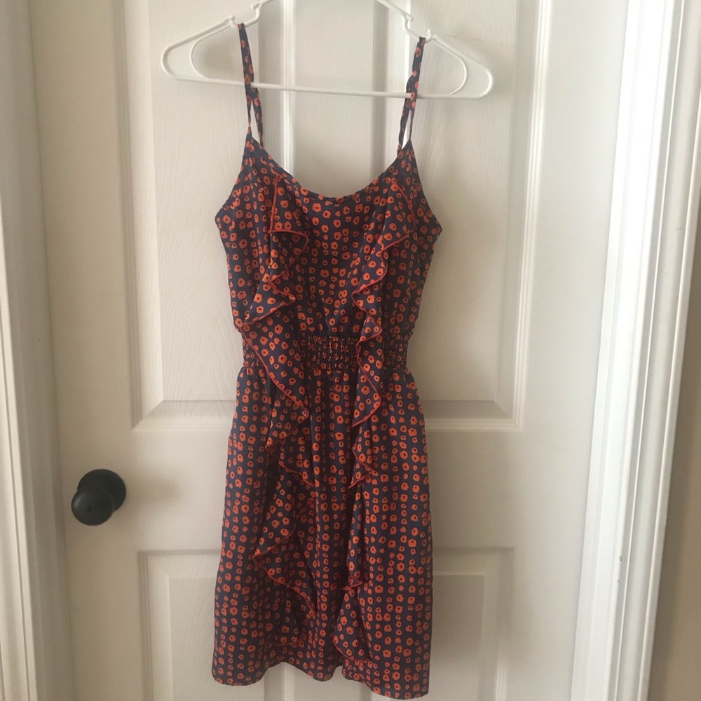 Navy and Orange Dress